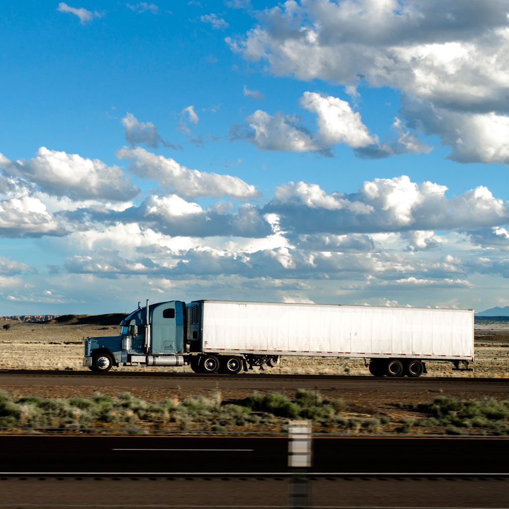 truck on road