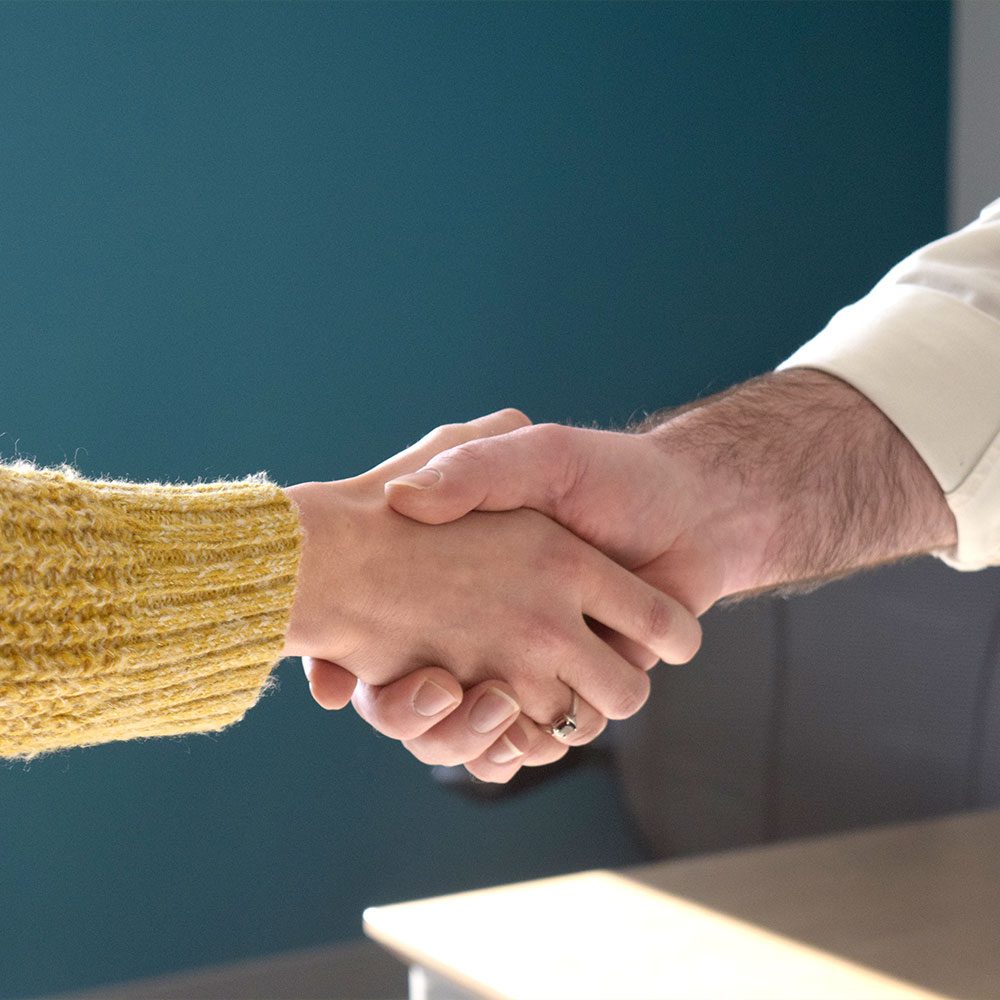 Shaking hands